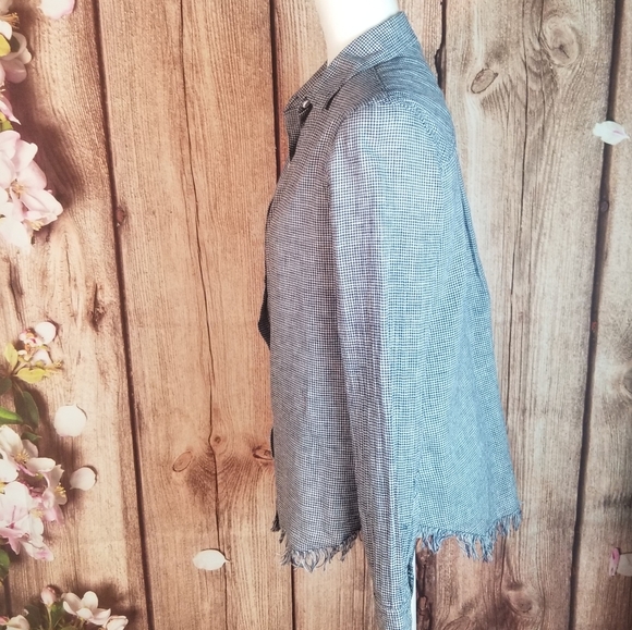 Beach lunch lounge Elyse linen frayed hem … - Picture 5 of 6